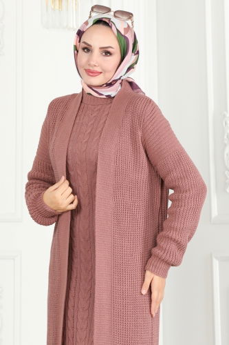 moda selvim طقم وردي 1453HBS856 - Thumbnail