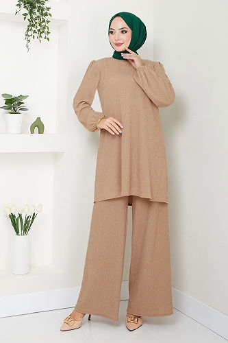 moda selvim طقم بيج 14685ZNK903-M - Thumbnail