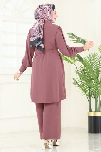 moda selvim طقم وردي غامق 1470MP806 - Thumbnail