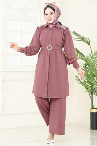 moda selvim طقم وردي غامق 1470MP806 - Thumbnail
