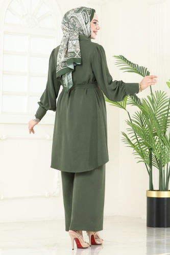 moda selvim طقم اخضر عفني 1470MP806 - Thumbnail