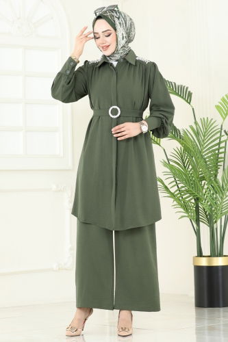 moda selvim طقم اخضر عفني 1470MP806 - Thumbnail