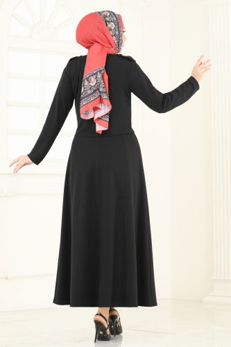 moda selvim طقم أسود 152HBS856 - Thumbnail