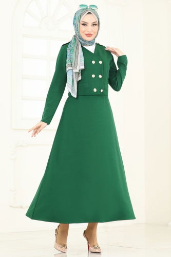 moda selvim طقم زيتي 152HBS856 - Thumbnail