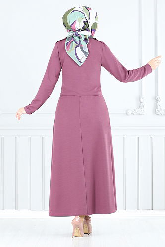 moda selvim طقم ليلكي غامق 152HBS932-M - Thumbnail