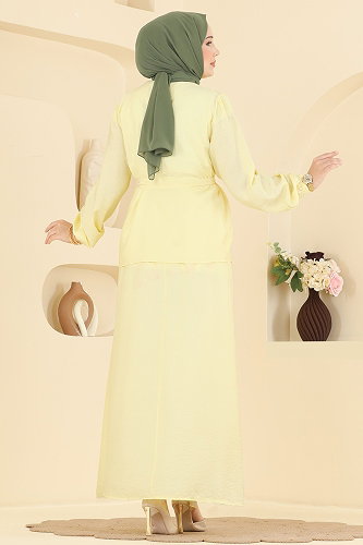 moda selvim طقم أصفر 153NZRK1200 - Thumbnail
