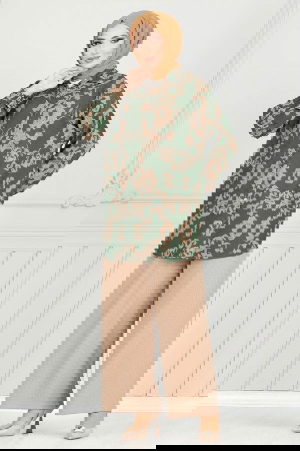 Modaselvim خصم صافٍ20%+20% في سلة التسوق طقم اخضر عفني 1573LVN1041