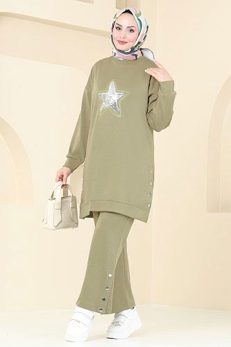 moda selvim Combined 15932NVN696 Almond Green - Thumbnail