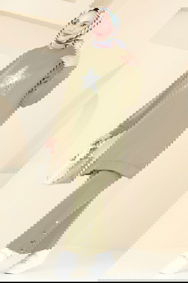 Modaselvim NET 20%+20% DISCOUNT IN THE CARD Combined 15932NVN696 Almond Green