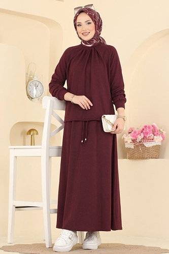 moda selvim Combined 163NZRK1200 Burgundy - Thumbnail