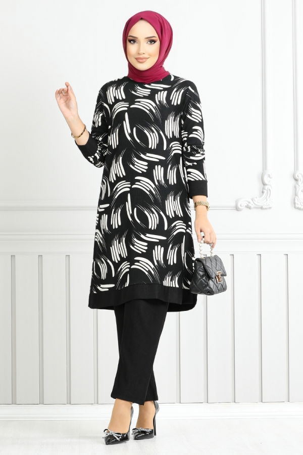 Modaselvim خصم صافٍ20%+20% في سلة التسوق طقم أسود 165BO1060-M