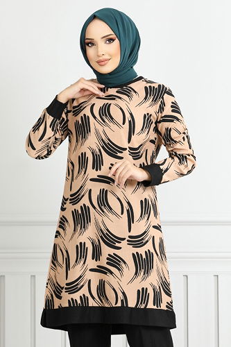 moda selvim طقم بيج 165BO1060-M - Thumbnail