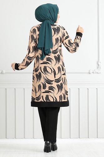 moda selvim طقم بيج 165BO1060-M - Thumbnail