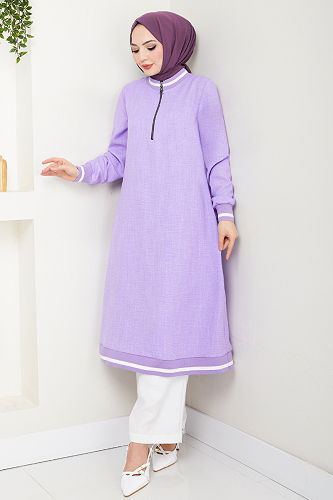 moda selvim طقم ليلكي وسكري 1724SVL982-M - Thumbnail