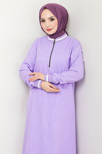 moda selvim طقم ليلكي وسكري 1724SVL982-M - Thumbnail