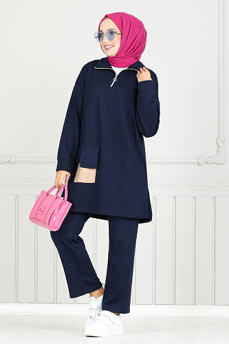 moda selvim Combined 1732LNA1042-M Navy Blue - Thumbnail