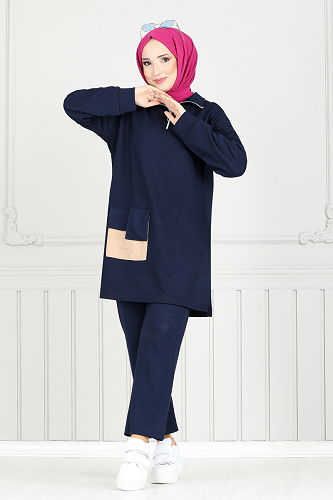 moda selvim Combined 1732LNA1042-M Navy Blue - Thumbnail