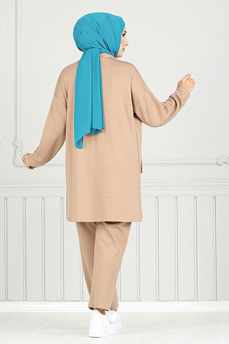 moda selvim طقم بيج 1732LNA1042-M - Thumbnail