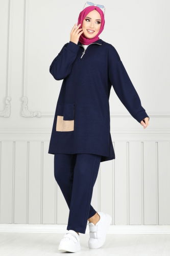 moda selvim Combined 1732LVN1041 Navy Blue - Thumbnail