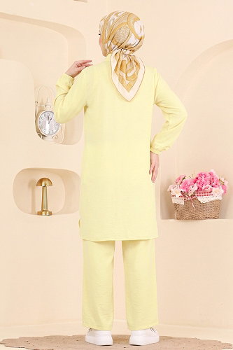 moda selvim طقم أصفر 173NZRK1200 - Thumbnail
