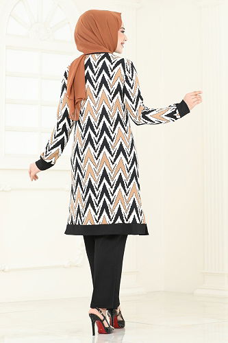 moda selvim طقم أسود 175BO429 - Thumbnail