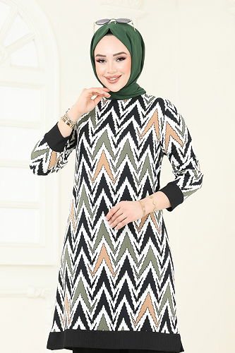 moda selvim طقم اخضر عفني 175BO429 - Thumbnail