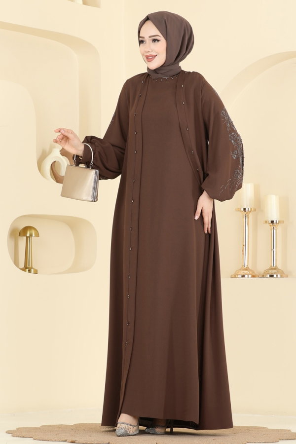 Modaselvim الاطقم طقم بني 1768FMZ1159