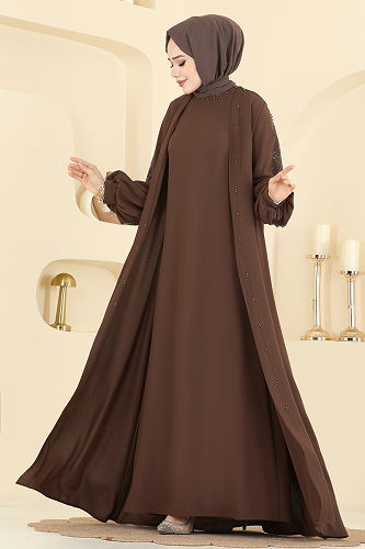 moda selvim طقم بني 1768FMZ1159 - Thumbnail