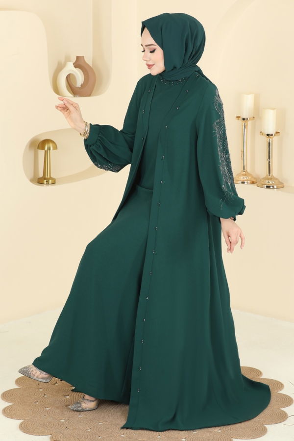 Modaselvim Hijab Combinations Combined 1768FMZ1159 Emerald