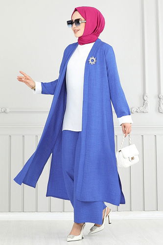 moda selvim طقم ازرق 1774LVN1041 - Thumbnail