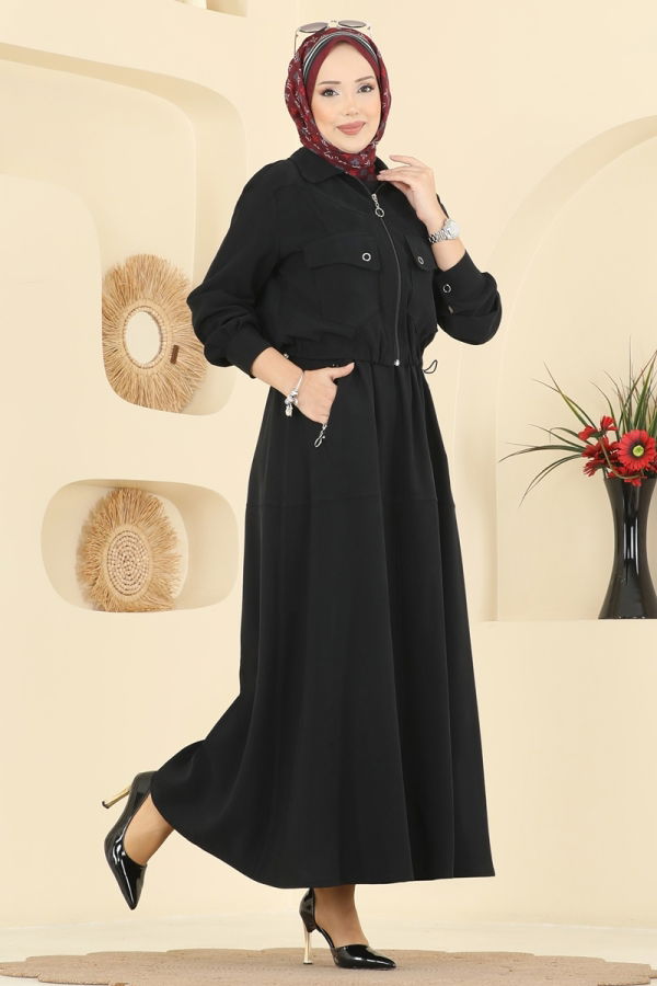 Modaselvim Hijab Combinations Combined 1781FMZ1159 Black