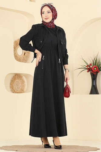 moda selvim طقم أسود 1781FMZ1159 - Thumbnail