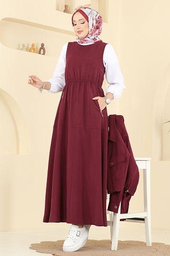 moda selvim Combined 1781FMZ1159 Burgundy - Thumbnail