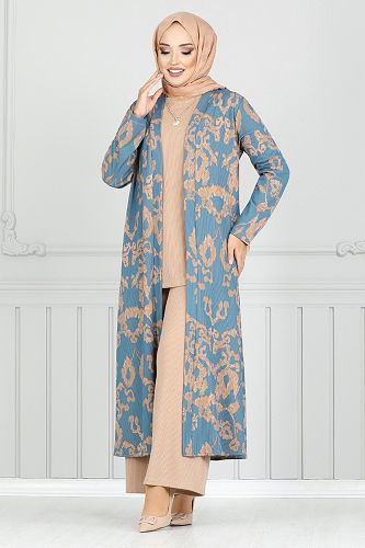 moda selvim Combined 1811LNA1042-M Blue - Thumbnail