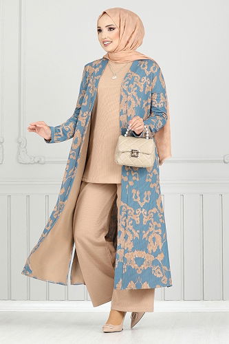 moda selvim Combined 1811LNA1042-M Blue - Thumbnail