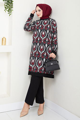 moda selvim Combined 185BO1060-M Burgundy - Thumbnail