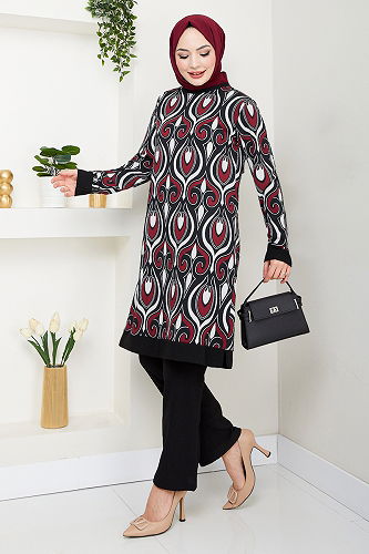 moda selvim Combined 185BO1060-M Burgundy - Thumbnail