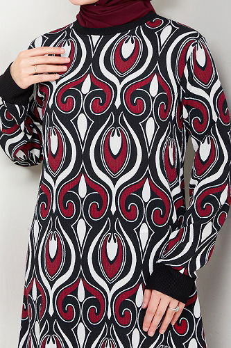 moda selvim طقم خمري 185BO1060-M - Thumbnail