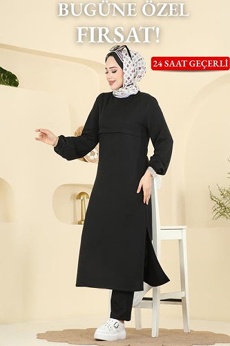 moda selvim Combined 1914SBL832 Black - Thumbnail