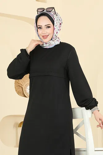 moda selvim طقم أسود 1914SBL832 - Thumbnail