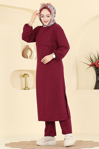 moda selvim Combined 1914SBL832 Burgundy - Thumbnail