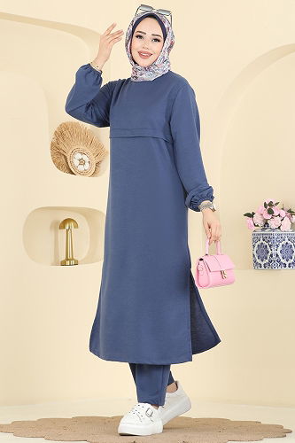 moda selvim طقم ازرق 1914SBL832 - Thumbnail