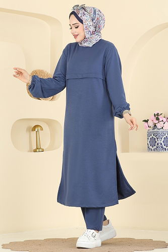 moda selvim طقم ازرق 1914SBL832 - Thumbnail