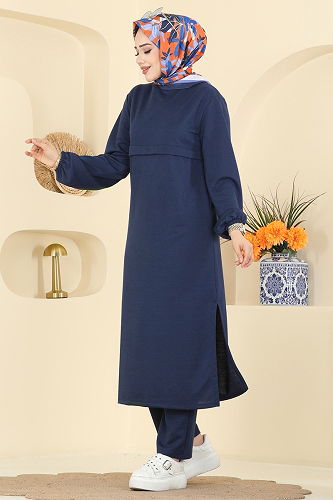 moda selvim طقم كحلي 1914SBL832 - Thumbnail