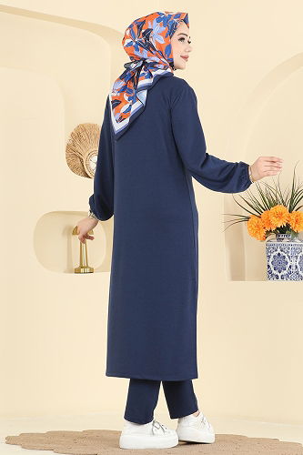 moda selvim طقم كحلي 1914SBL832 - Thumbnail