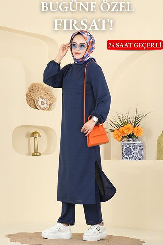 moda selvim طقم كحلي 1914SBL832 - Thumbnail
