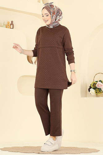 moda selvim Combined 1917SBL832 Brown - Thumbnail