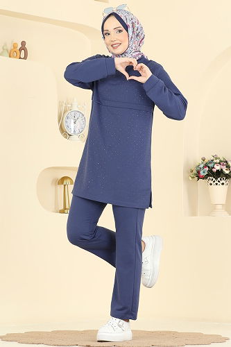 moda selvim Combined 1917SBL832 Indigo - Thumbnail