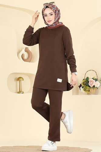 moda selvim طقم بني 1921SBL832 - Thumbnail