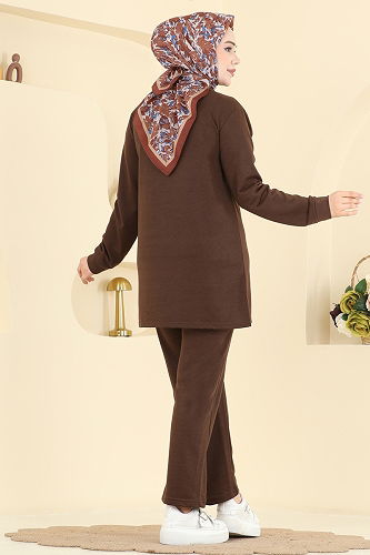 moda selvim طقم بني 1921SBL832 - Thumbnail